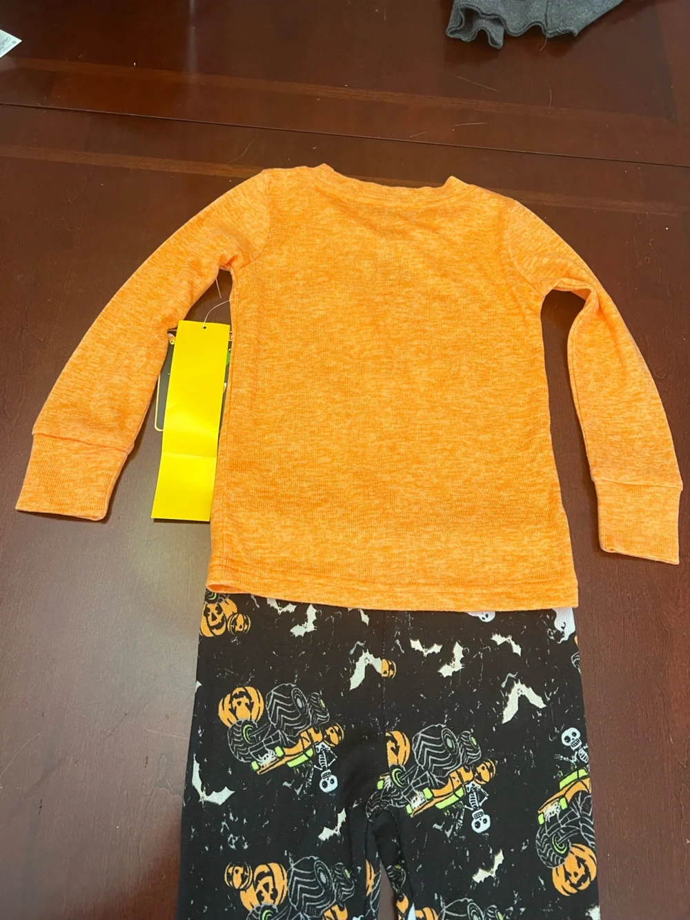 H&M Orange & Black Monster Truck Halloween Pajama Set